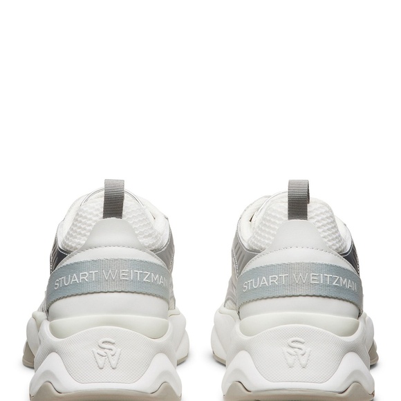 Stuart Weitzman SW TRAINER WHTE/COOL GREY MULTI/COOL GREY - Picture 3 of 7